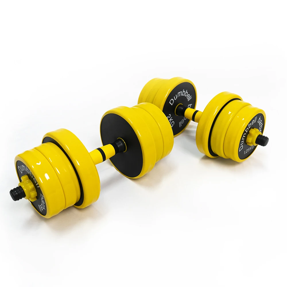 Exercise 10KG 15KG 20KG 30KG 40KG 50KG Factory Price Cement Free Weights Adjustable Barbell Dumbbell Sets