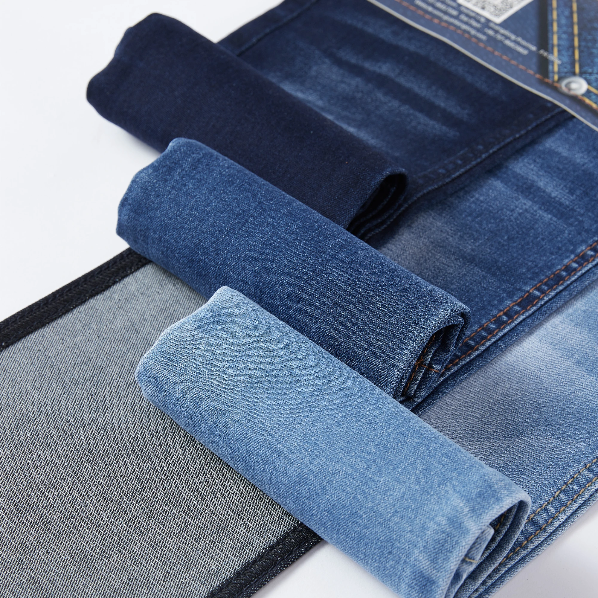 China manufacturer cotton viscose stretch fabric stock lot denim fabric
