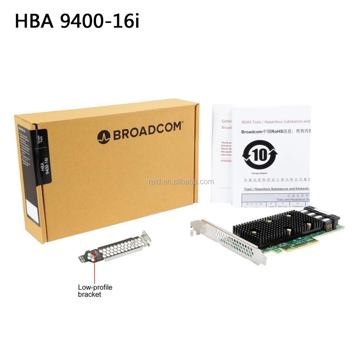 Broadcom Agavo LSI SAS HBA 9400-16i 05-50008-00 16-Int Ports 12Gb/s SAS/SATA/NVMe