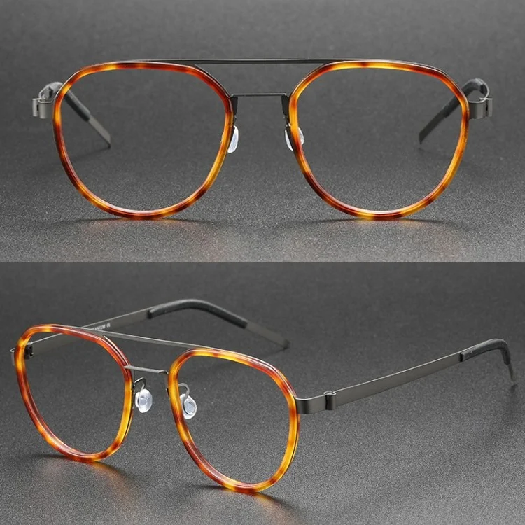 Aviation Large Spectacles Titanium Eye Glass Frames Fro Men Eyewear Lightweight Eyeglasses Optical Glasses