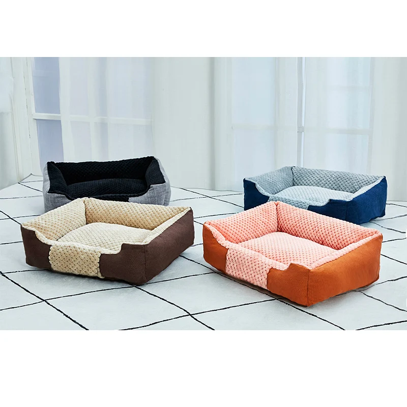 
Super Small Soft Suede Italian Cashmere Cave Gray Faux Fur Woven Dog Bed 