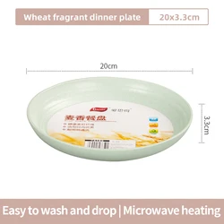 Wheat Straw Plates Microwave Rice Husk Fiber Plates Arcopal Dinner Plates For Restaurant