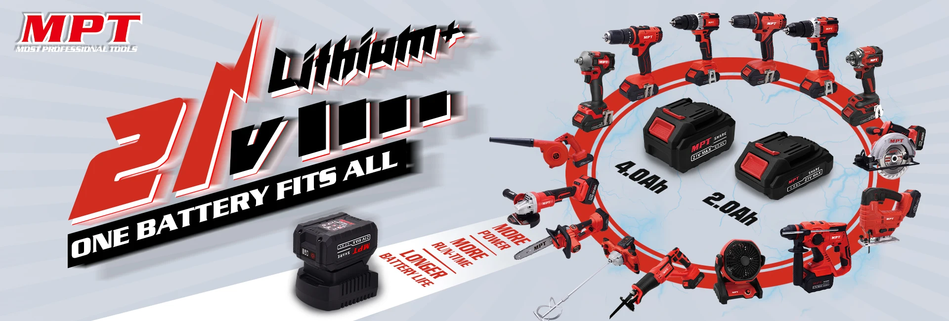 MPT Electric 21V Li-ion 40Nm Dual Speed Professional Cordless Impact Drill Power Tools