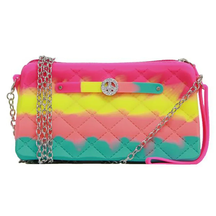 2022 Handbag For Women Waterproof Zipper Chain Makeup Bag Scented Silicone Shoulder Bag