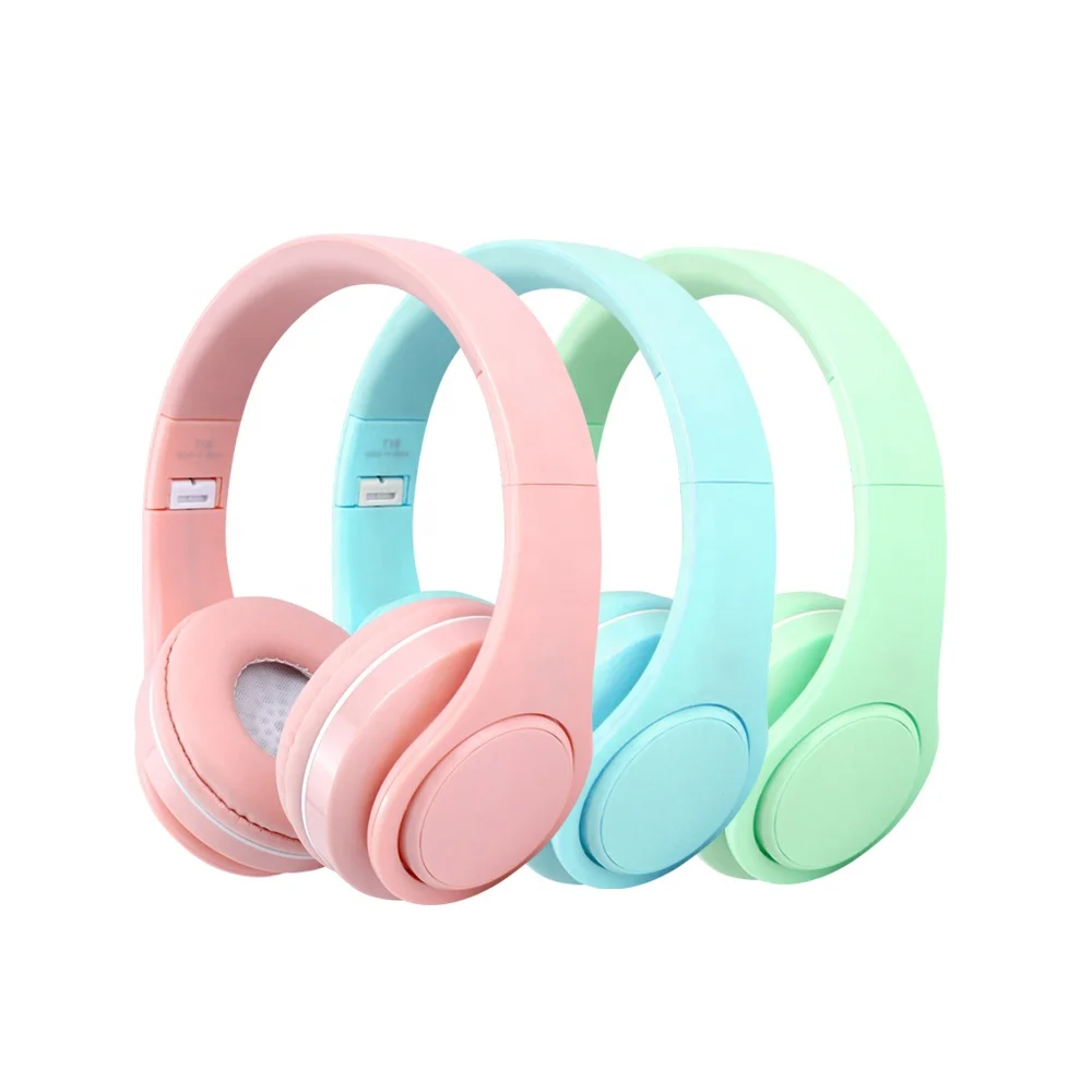 4 in 1 Stereo Wireless Blue tooth 5.0 Headphone Wired Earphone with Mic Micro SD/TF FM Radio Headband Blue tooth Headset
