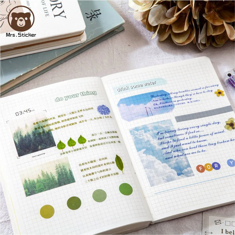 Bujo слова и цитатой «наклейки пакет DIY PET Shop декоративные Стикеры для скрапбукинга планировщик альбом Ephemera полупрозрачные наклейки