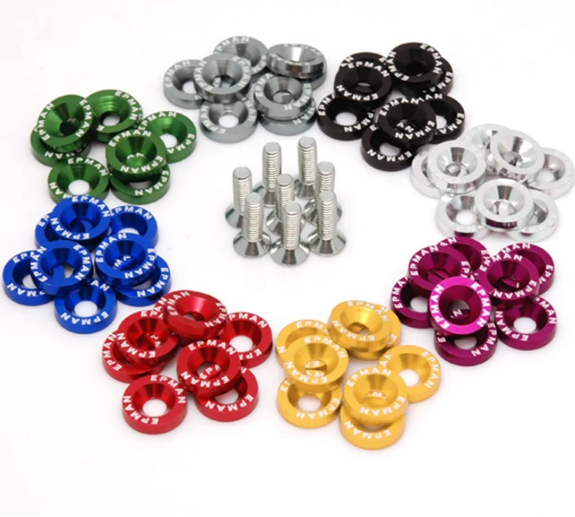 JDM Auto exterior accessories Bumper, license plate Screw decorative gasket High quality universal screw fasteners