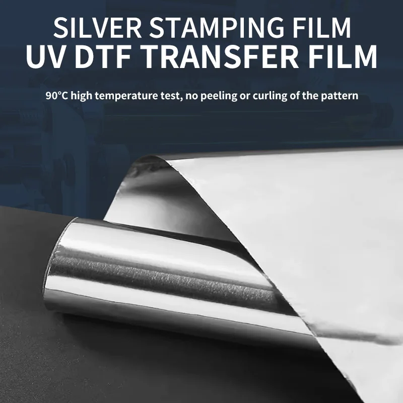 Фильмовый Серебряный рулон DTF UV 60 см для наклейки Большой принтер цифровой печатный плоттер печатная пленка