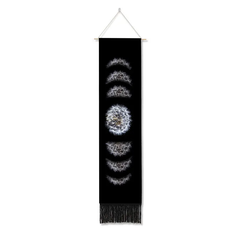 Custom Tarot Sun Moon Phase Tapestry Macrame Cotton Linen Tassel Home Decor Seven Chakra Wall Hanging Bedroom Art Painting Decor