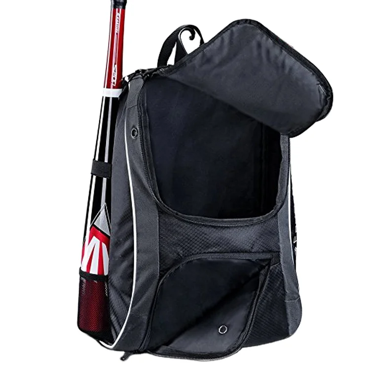 Travel Softball Equipment Baseball Backpack With Two Baseball Pat Pocket Pack Bag