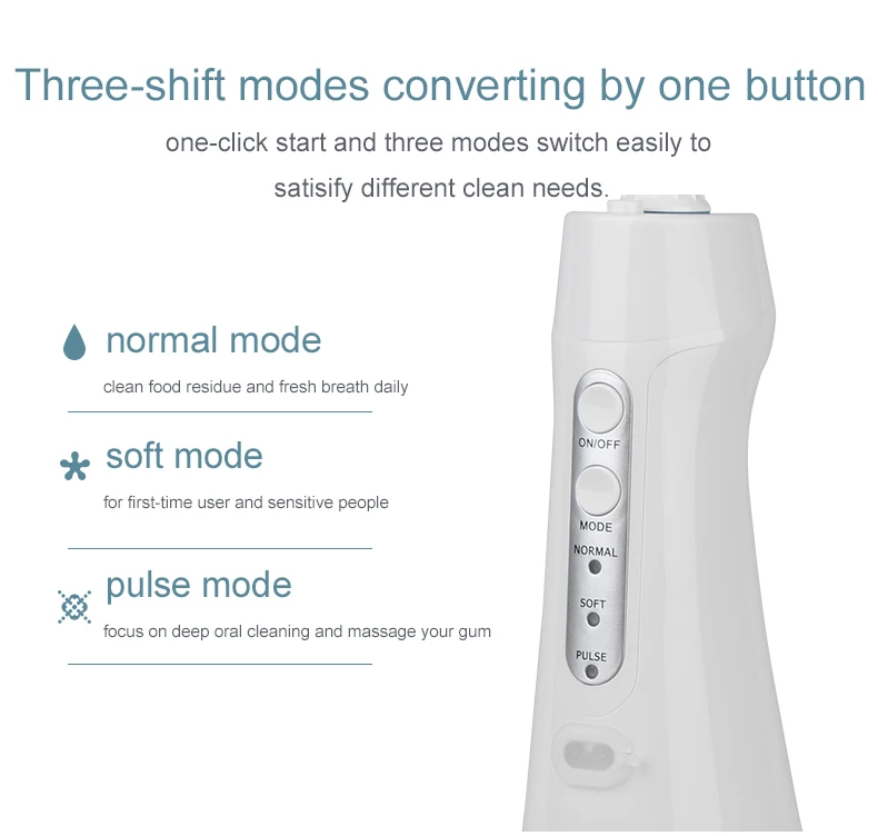 New Cordless Water Dental Flosser  300ML portable oral irrigator water floss machine with 3 Modes