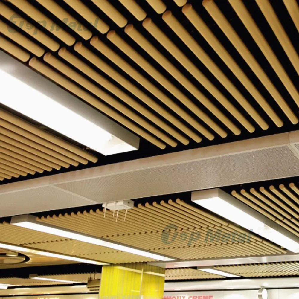 Metal Suspended Ceiling Decorative Round Pipe Ceiling Aluminum Baffle Ceilings