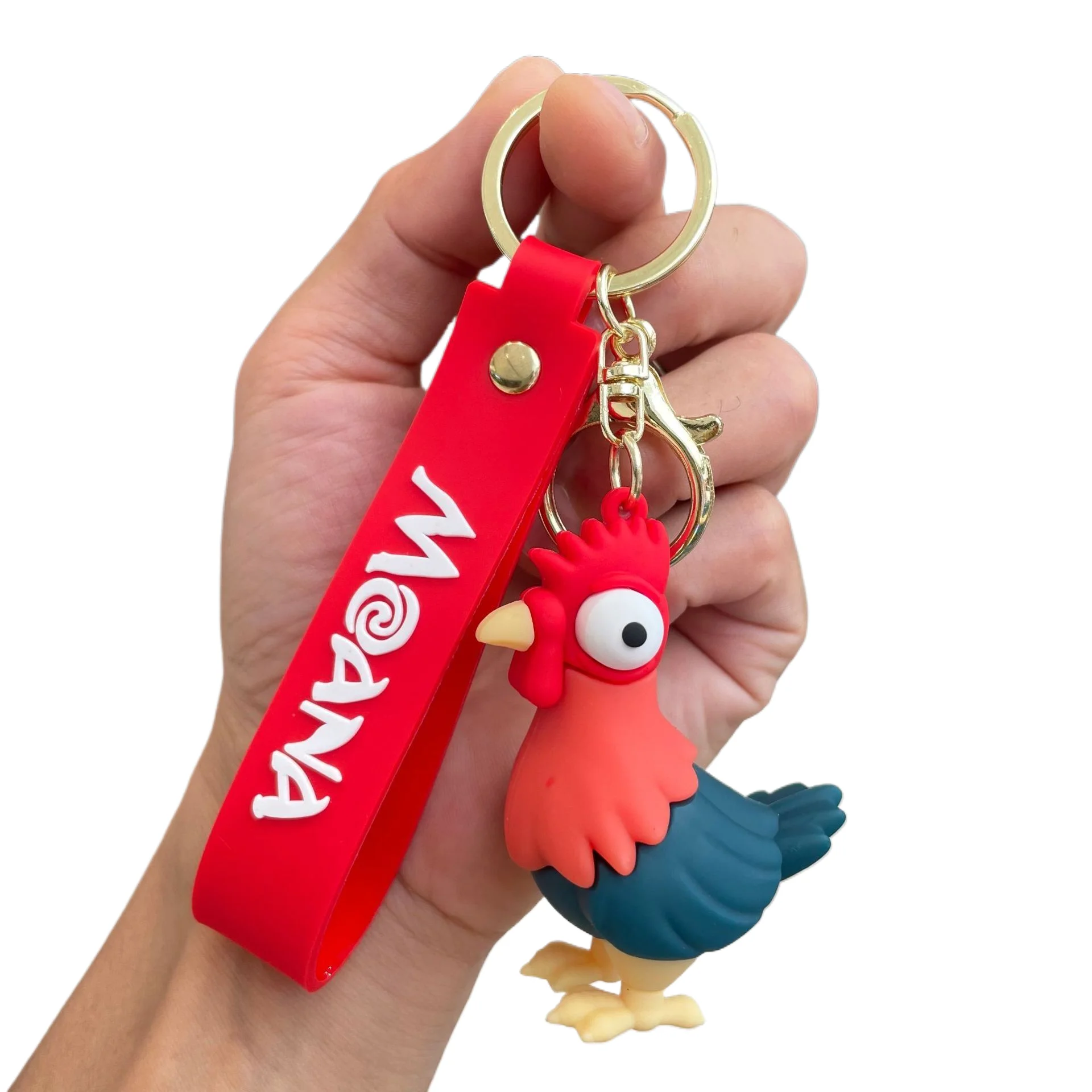 Fantasy Adventure Animated Movie Moana Toys Keychains 3D Doll Exquisite Gift Pendant Wholesale PVC Anime KeyChains Accessories