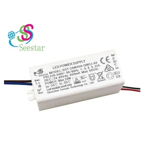 TUV SAA CE SELV 16W 18W 19W 20W 22W 24W AC220-240V DC27-36V 600mA IP65 isolated Mini COB SMD led driver PF0.8 No flicker NEW ERP