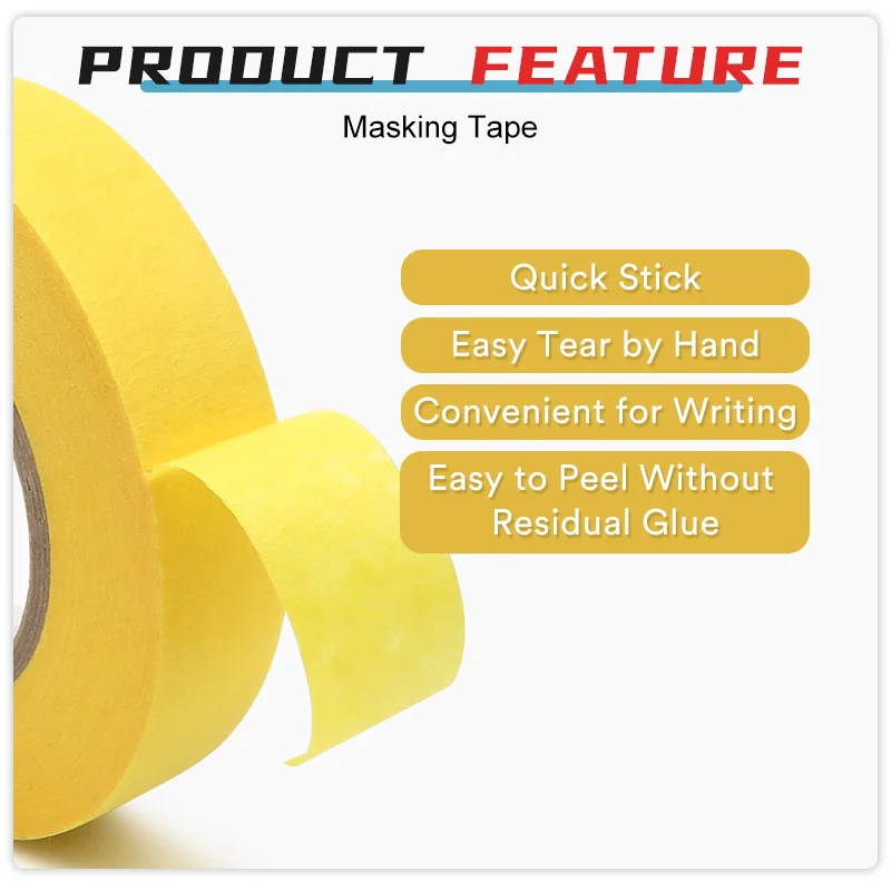 Yellow High Temperature Automotive Masking Tape