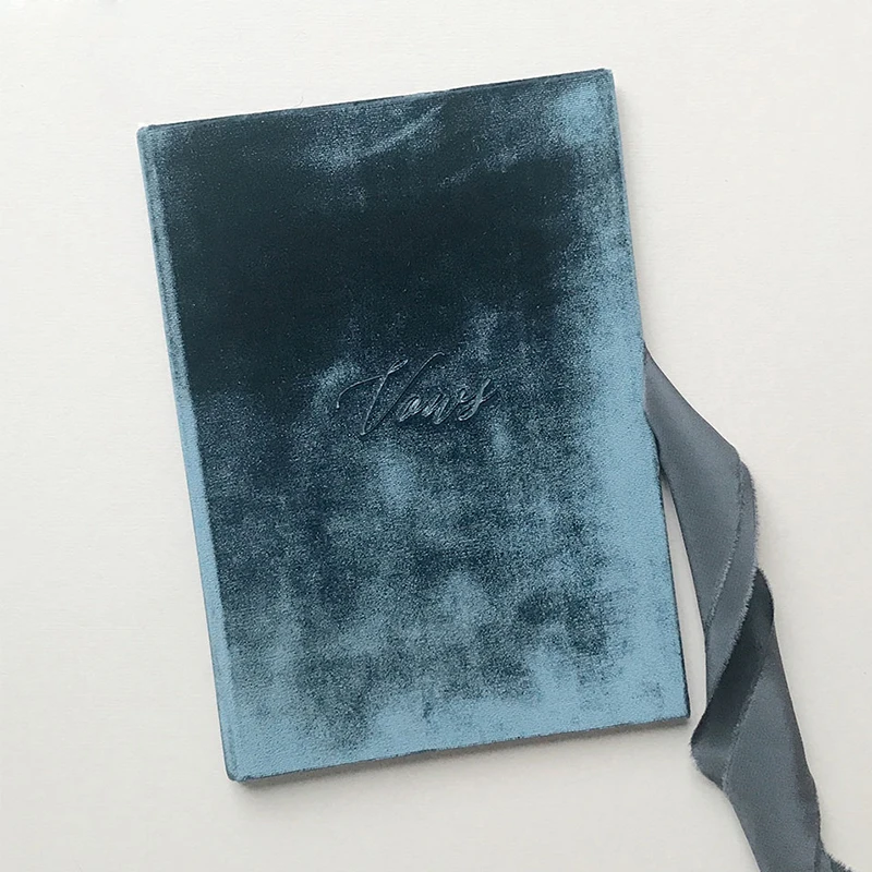 
Custom Design A4 A5 Journal Notebook Cuadernos Suede Hardcover Guest Book Velvet Wedding Planner Set For Girl 