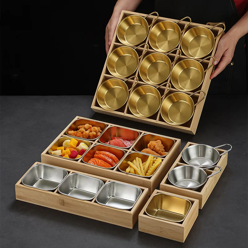 Baming Hot Pot Grilled GN Tray Meat Beef Vegetable Food Platter Divided Serving Tray Snack Trays