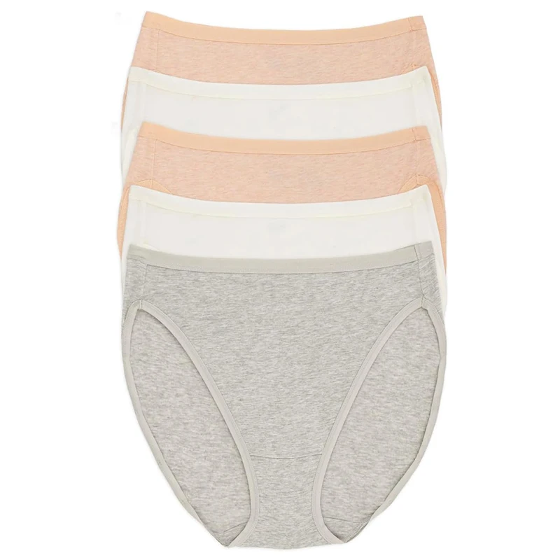 Hypoallergenic Plant-Based Organic Cotton Stretch High Cut Panty High Waisted Underwear brief for Women
