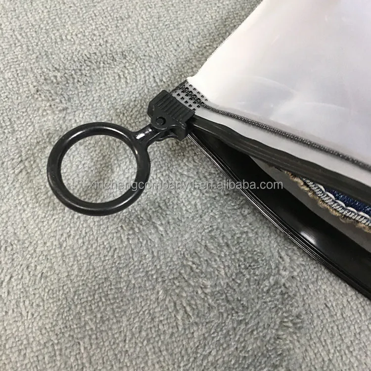 Custom printed slide zip lock plastic bag underwear zippered bag clothing for shoes