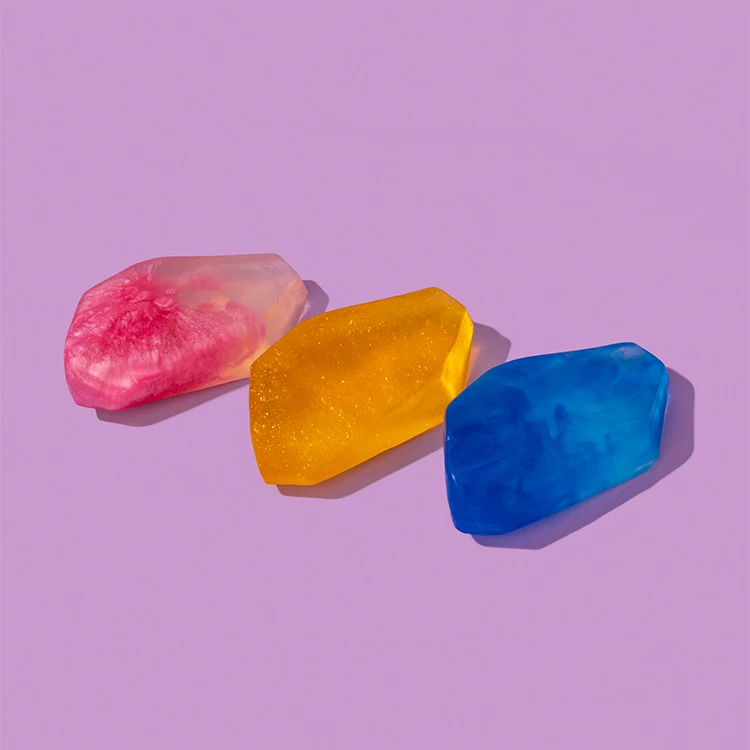 Cheap Factory Price Natural Organic Glycerin Soap Vegan Cbd Handmade Crystal Shaped Bar Soaps