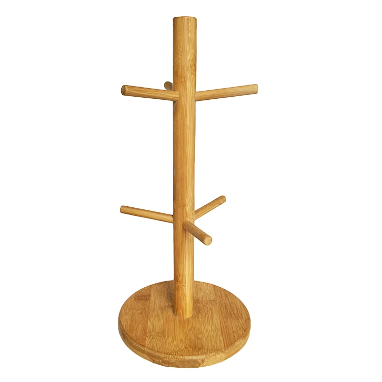 Bamboo Coffee Mug Holder Paper Towel Holder Tissue Rack Bamboo Tissue Rack For Home Kitchen Living Room Bedroom