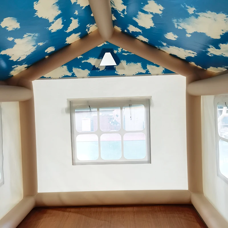 2023 customized 3-4 Persons Large space Waterproof Inflatable House Air big Tent Outdoor Inflatable Camping Tent with blower