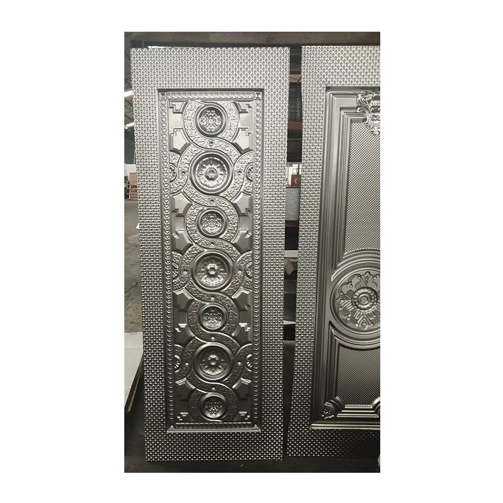 Best Price Custom Made Outer Steel Door Skin Safety Modem Design Stamped Sheet Embossed Steel Panel