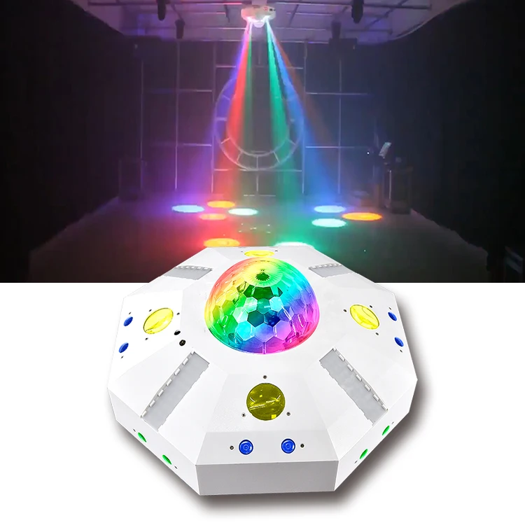 
2020 beam+Strobe+Laser+uv+BALL+RGBW 6in1 stage Effect led disco ball light for dj disco 