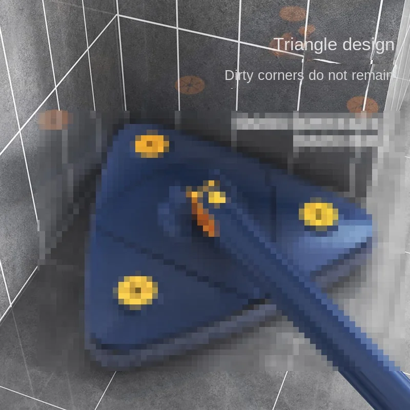 Dual-Use Wet and Dry Household Lazy Rotating Mop Factory Direct Hand-Twist Triangle Wringing Single Mophead
