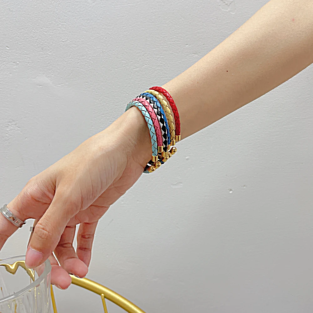 Fashion Red Thread String Bracelet Handmade Rope Line Pendant Charms for Diy Jewelry Making Stainless Steel Jewelry