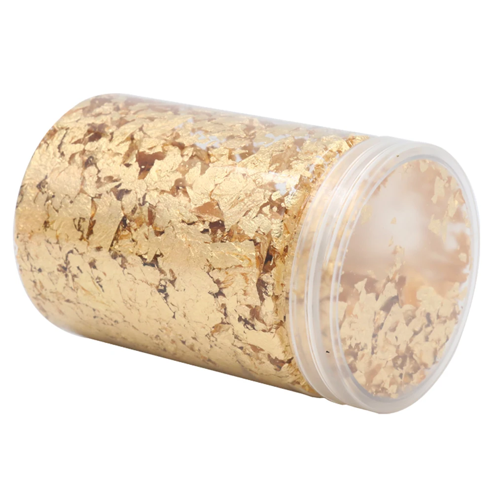 Kinno 1Gram/Bottle Genuine Gold Flake Large for Facial Serum Perfume Food Cake Wine Drink Decoration 24K Edible Gold Flake