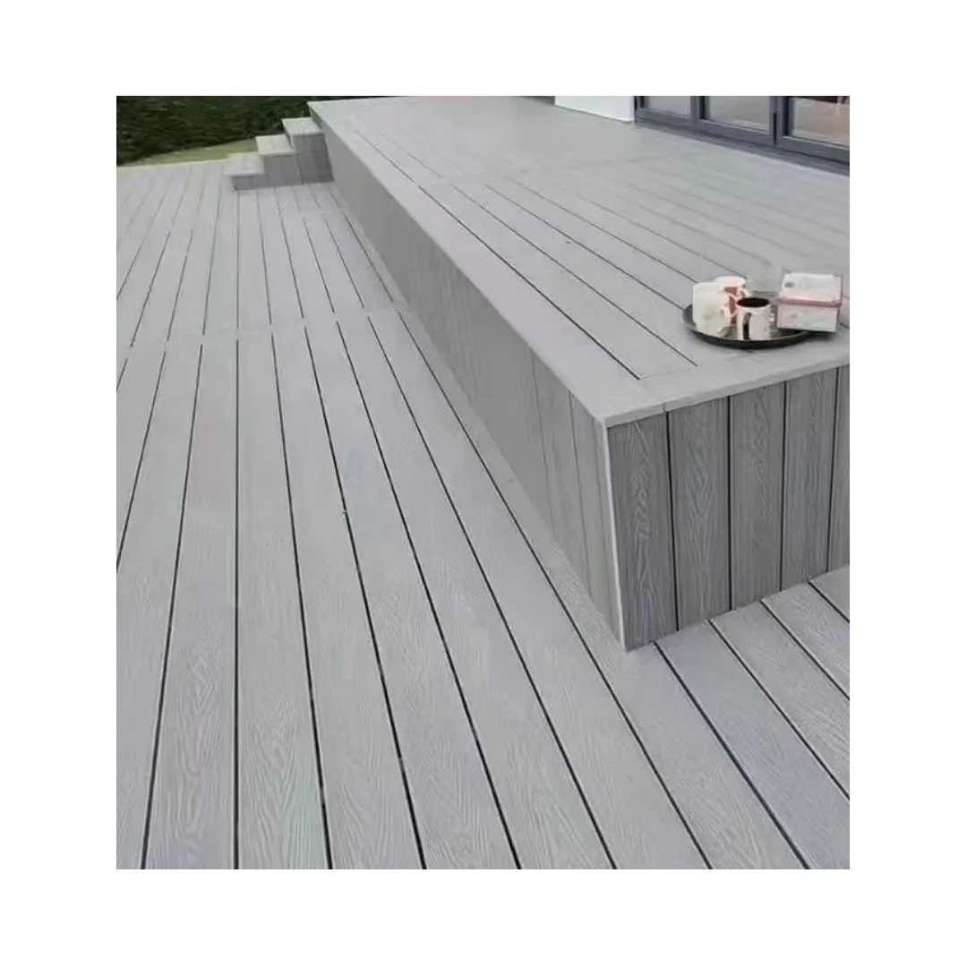 146*25 Wholesale Wpc Composite Decking China Wood grain Wpc Deck Exterior Garden Wpc Capped Decking