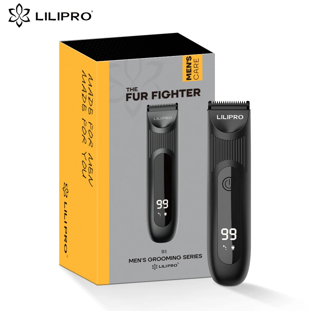 LILIPRO B3 Groin & Body Hair Trimmer Powered Ceramic Blade Hair Trimmer Waterproof Shaver Male Sensitive Private Parts scape