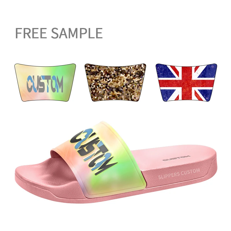 Wholesale Cheap Customized Design 3d Screen Print Slipper Custom Logo Man Pu Slide Sandals Blank Sublimation Slides