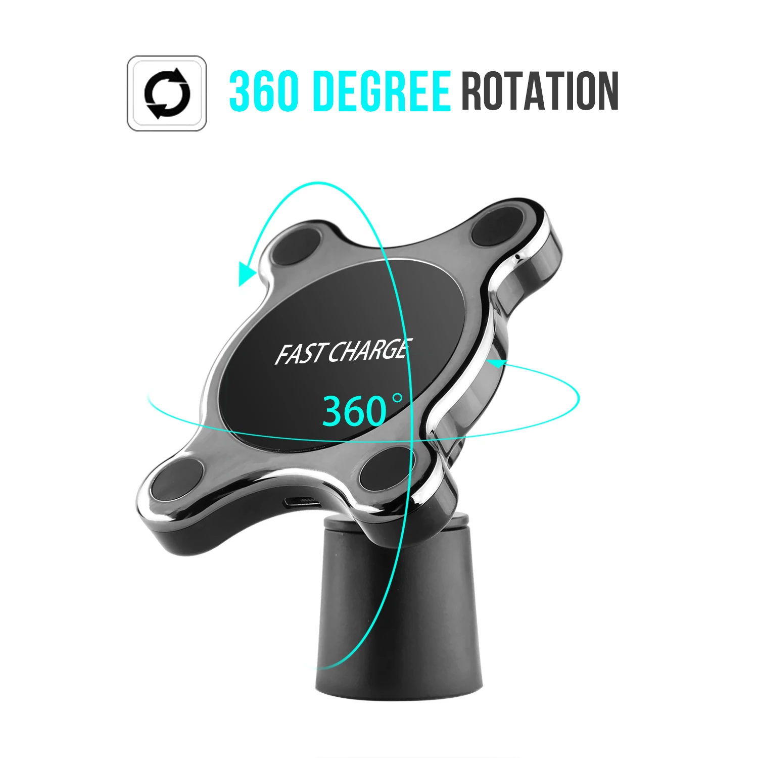 Magnetic car wireless charger compatible with all major systems car wireless phone charger