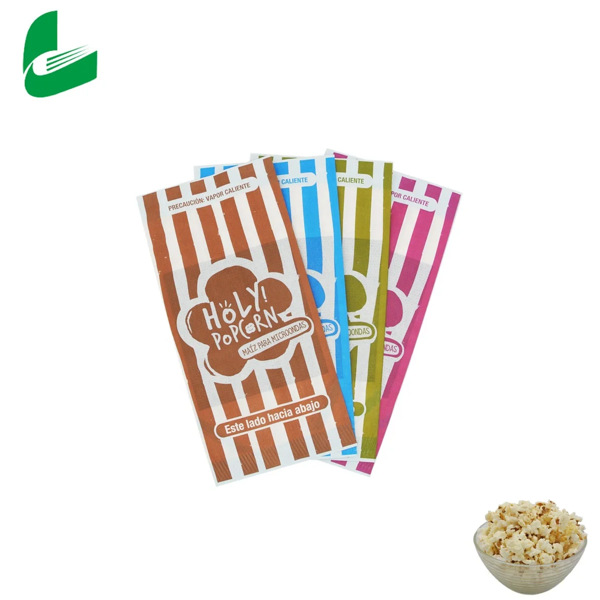 Jinan Huafeng factory price custom greaseproof and biodegradable paper kraft microwave popcorn paper bag