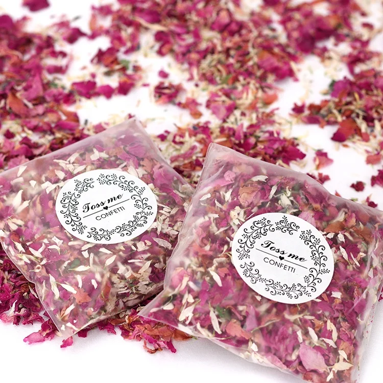 Wholesale High Quality Biodegradable Natural Wedding Confetti Dried Flowers Rose Petals