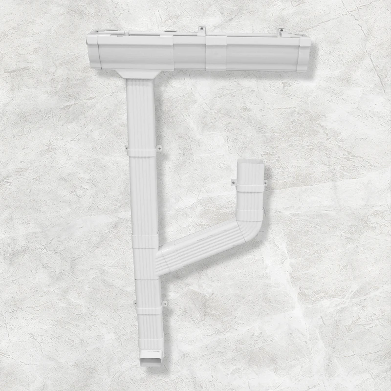 Factory pvc plastic  water fall gutter rain downspout drainage system gutters roofing