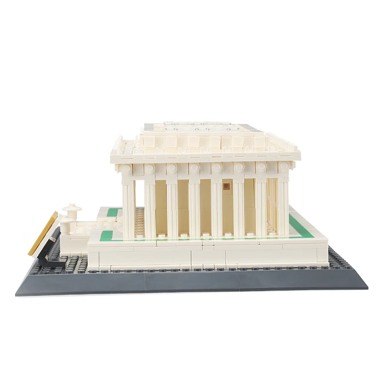 4216 креативный набор блоков MOC Lincoln Memorial-Washington D.C Индивидуальные строительные блоки маленькие частицы Классическая собранная детская игрушка