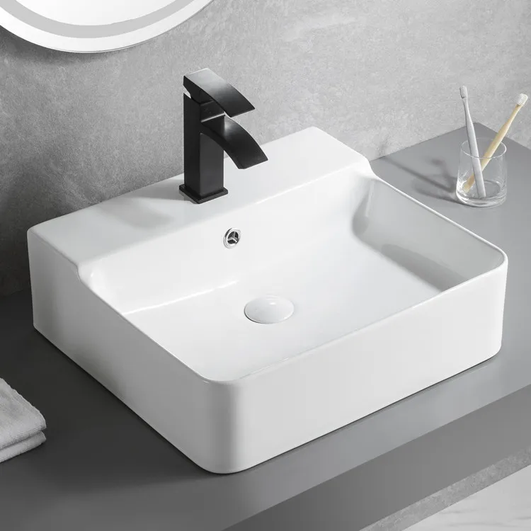 HY-8175-50 Public Used Hand Wash Basin Rectangular Sink