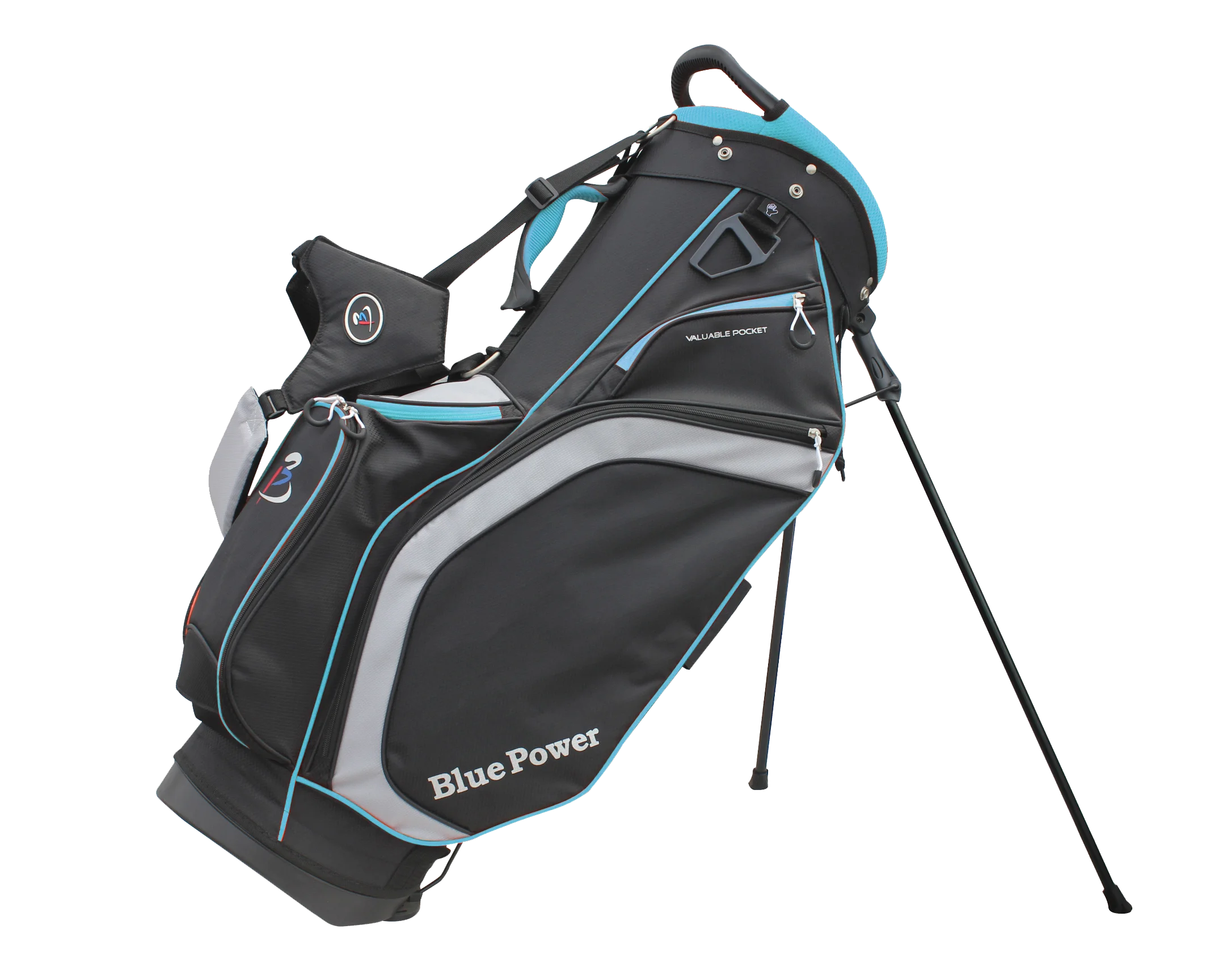 2022 latest style factory direct sales customized nylon golf ball bags for men golf pouch stand bag with 14 dividers