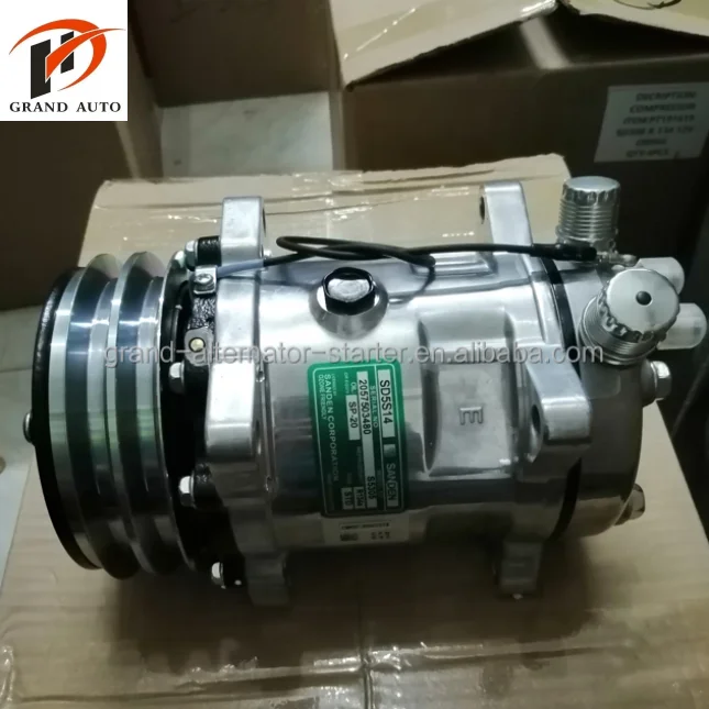 Factory Supply Auto AC Compressor 24V/12V 2PK 132MM Pulley SD508 SD507 SD505 SD709 5H14 7H15 4507 6627 6665 4506 Sanden
