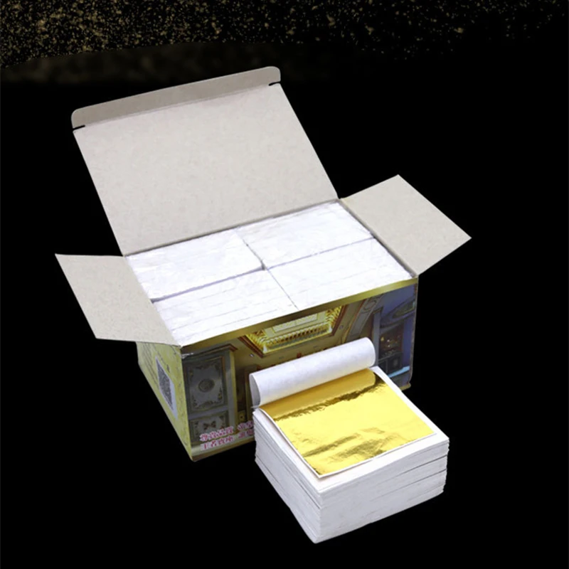24k Real Gold Sheet Leaf for Decoration 24 Karat Gold Leaf for Moisturizing Skin Care Edible Gold Foil Sheets