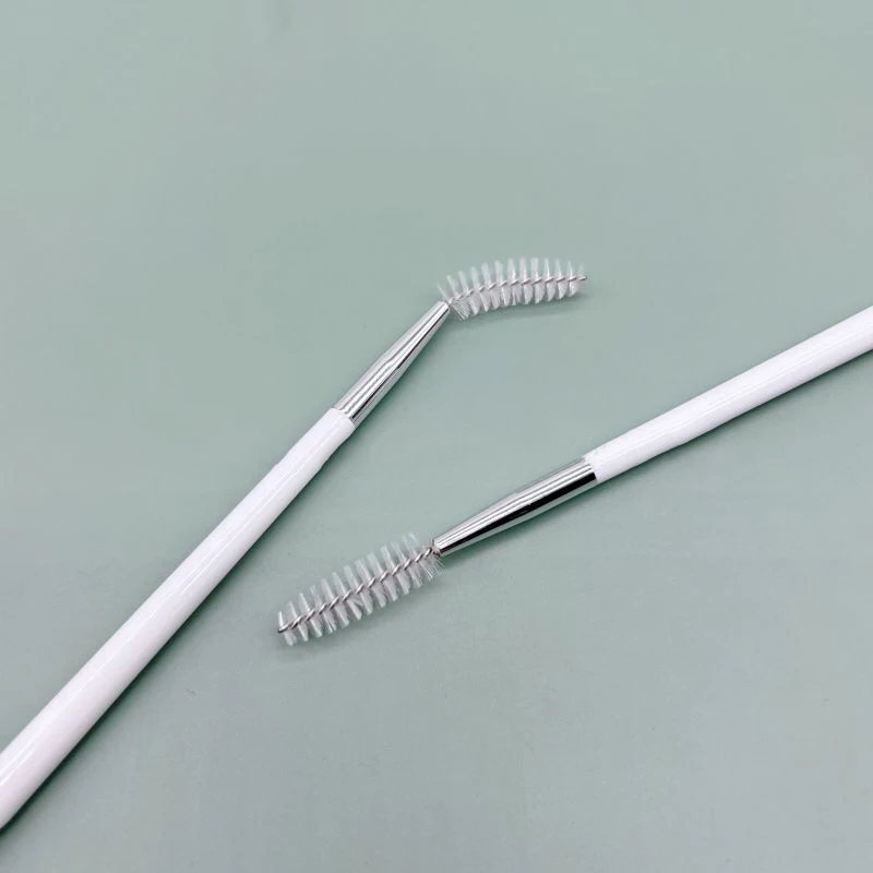 2024Durable Custom Logo Brow Applicator Body Wax Spatula 2 in 1 Eyebrow Brush Gel and Brows Pencil