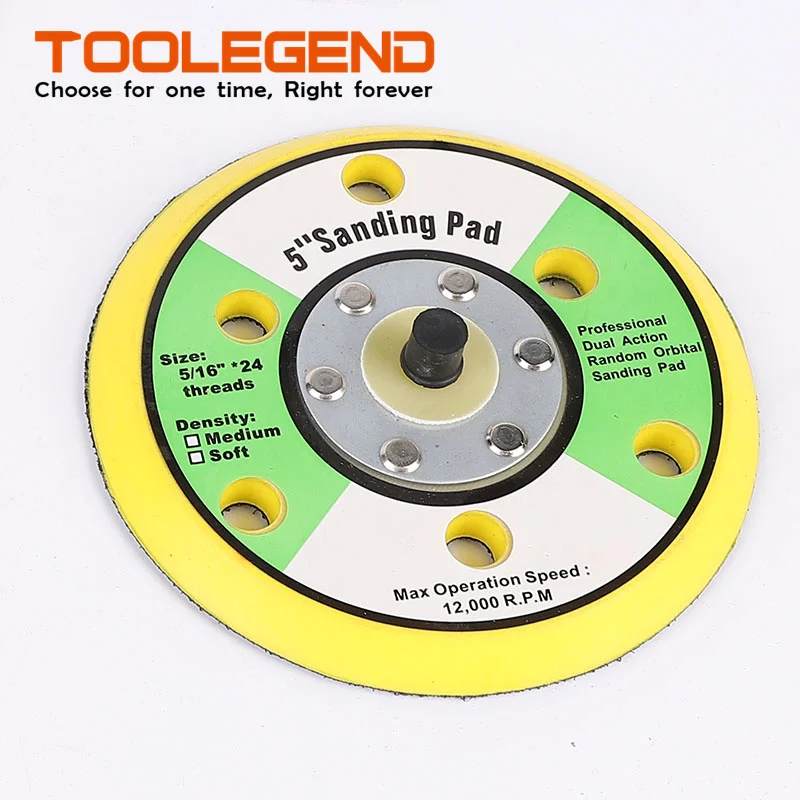 Hot Sale 5in Sanding Backing Pad On Electric Belt Sander 3 In 1 Dry Wall Air Grinder Machine Disc Bodywork 125 Mm Pads