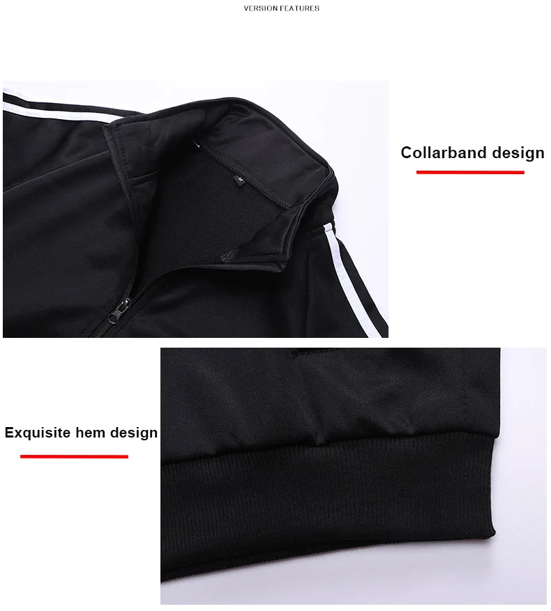 China Fashion custom logo winter two piece zip up hoodie man s joggers suits sweatsuit joggers track suit set for men