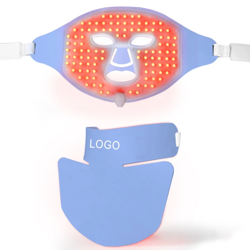 2022 Silicone LED Mask Face Beauty LED Facial Mask Therapy LED Red Light Silicone Mask With Neck