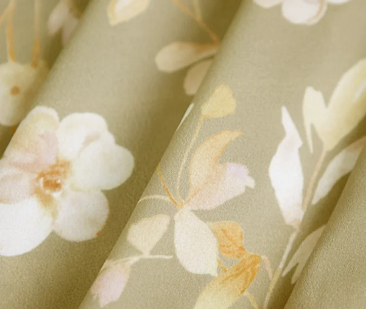 Factory Supply Woven Polyester Chiffon Printing Fabric Flower Pattern Spring Summer Women Fashion Digital Printing Fabric