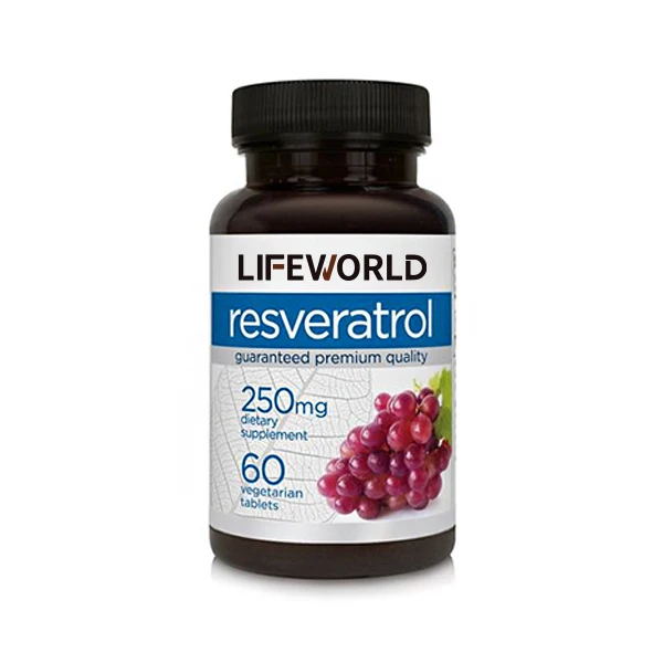 Lifeworld skin whitening capsules trans resveratrol 98% pure resveratrol extract resveratrol 1000mg capsules