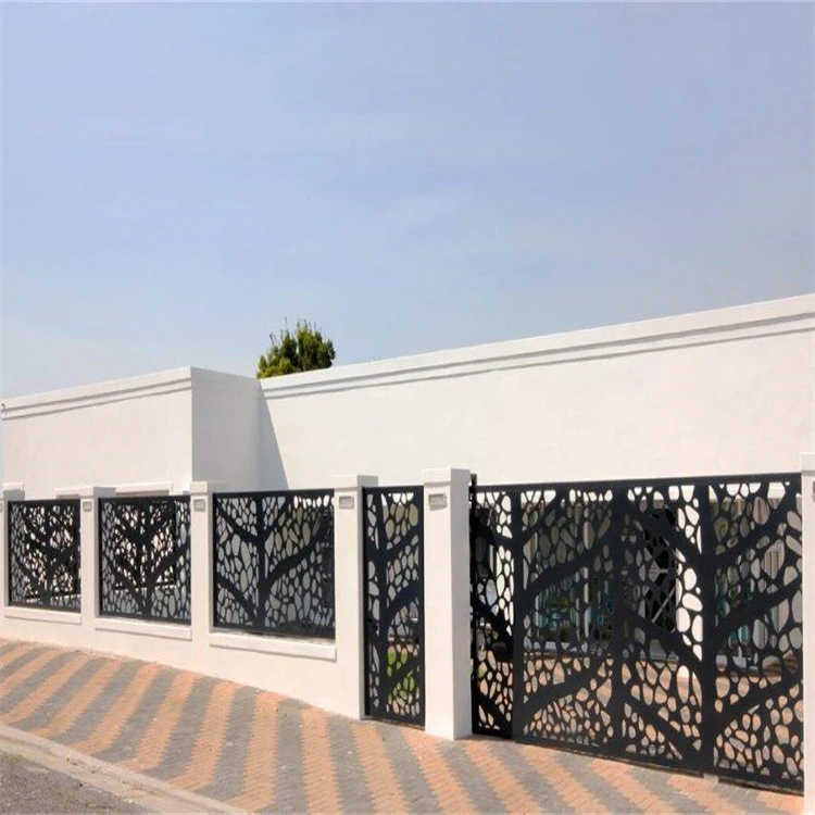 Customized Laser Cut garden fence Screen Perforated Metal Fence Garden Fence